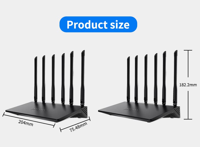 Router dimensions